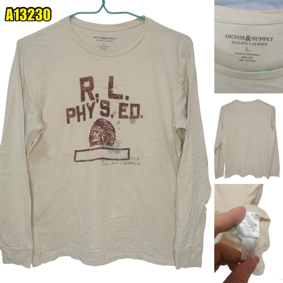 Ralph Lauren T-Shirt Cotton Chest Size 41 | mesabb clothing Ralph Lauren T-Shirt Cotton Chest Size 41 มุมที่ 1