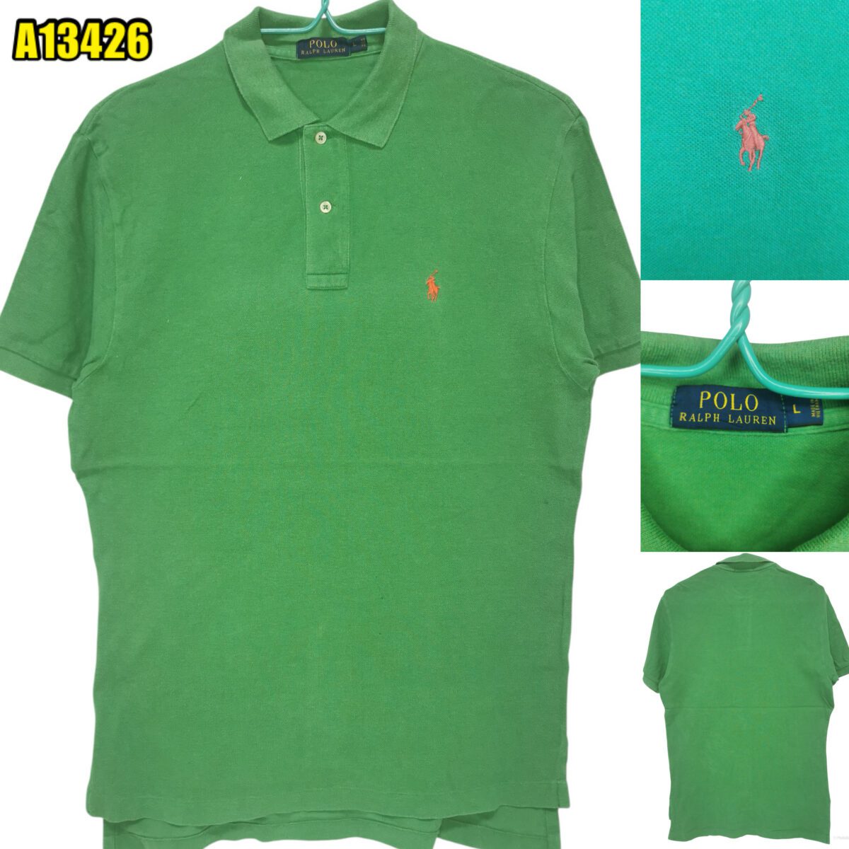 Polo Ralph Lauren Polo Shirt Cotton Chest Size 42 | mesabb clothing Polo Ralph Lauren Polo Shirt Cotton Chest Size 42 มุมที่ 1