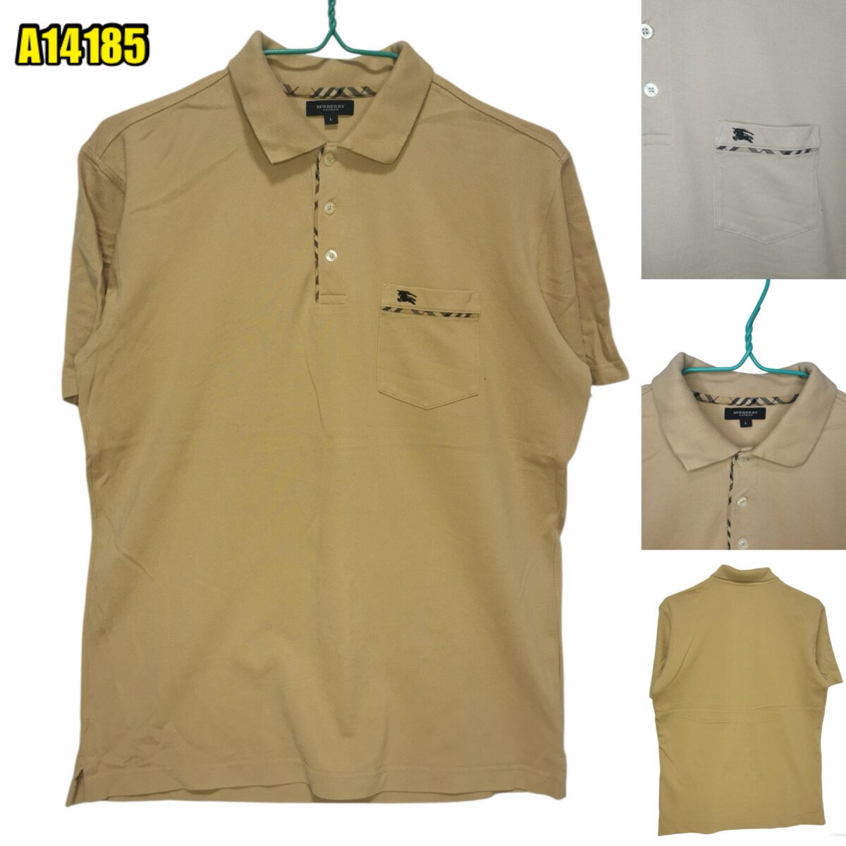 Burberry Polo Shirt Cotton Chest Size 45 | mesabb clothing Burberry Polo Shirt Cotton Chest Size 45 มุมที่ 1