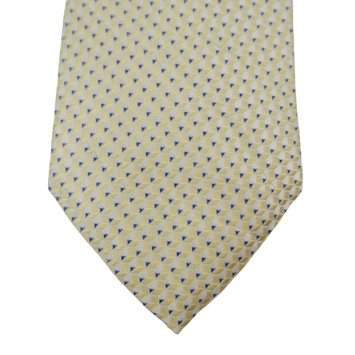 Armani Tie Silk Beige Geometric Italy (US Import Tax Included) | mesabb clothing Armani Tie Silk Beige Geometric Italy (US Import Tax Included) มุมที่ 6