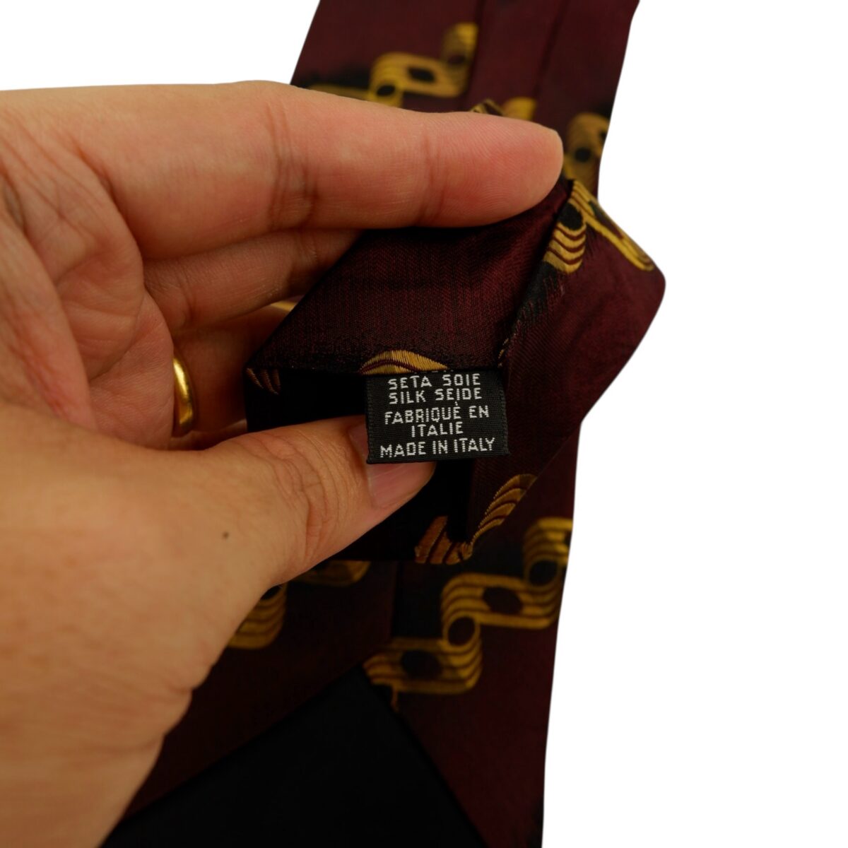 a14668 10 Hugo Boss Tie Silk Dark Brown Stripe Italy (US Import Tax Included) มุมที่ 10