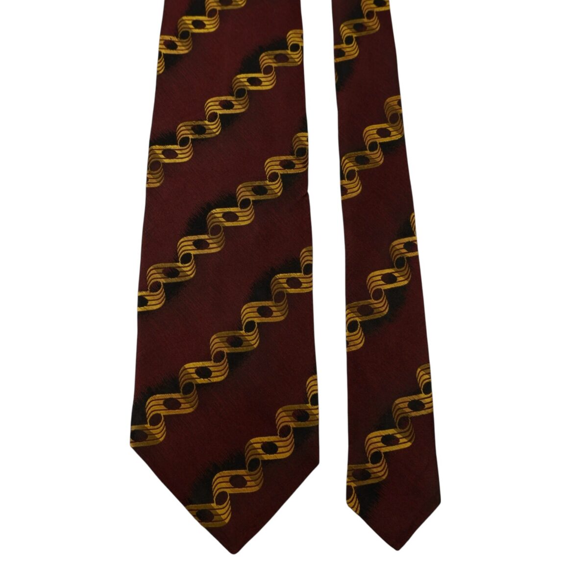 a14668 3 Hugo Boss Tie Silk Dark Brown Stripe Italy (US Import Tax Included) มุมที่ 3