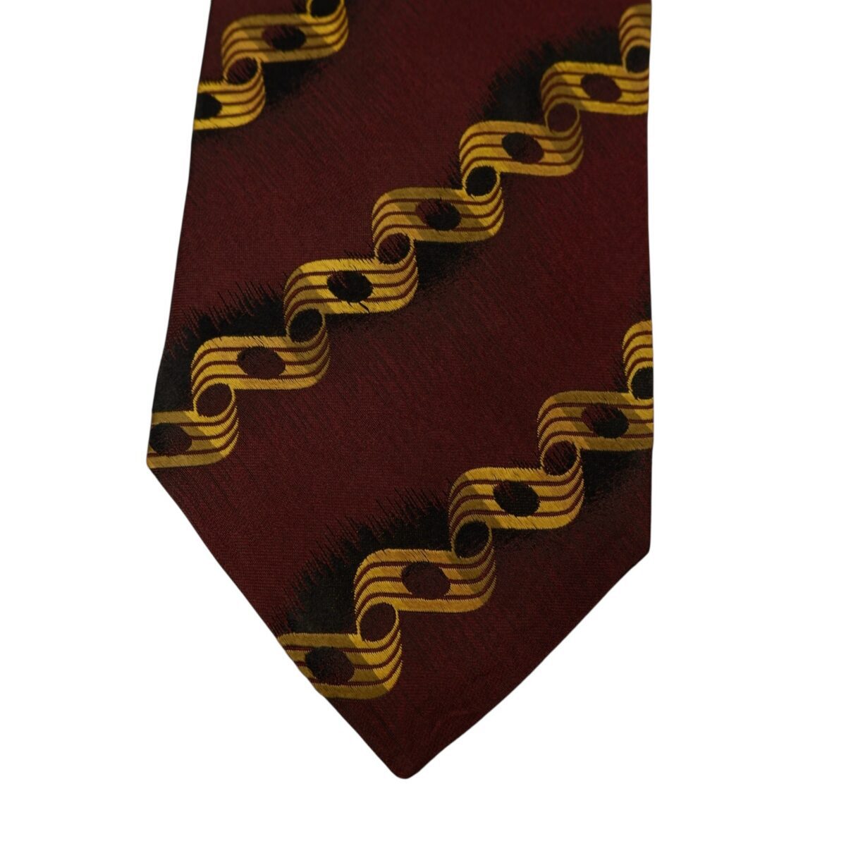 a14668 6 Hugo Boss Tie Silk Dark Brown Stripe Italy (US Import Tax Included) มุมที่ 6