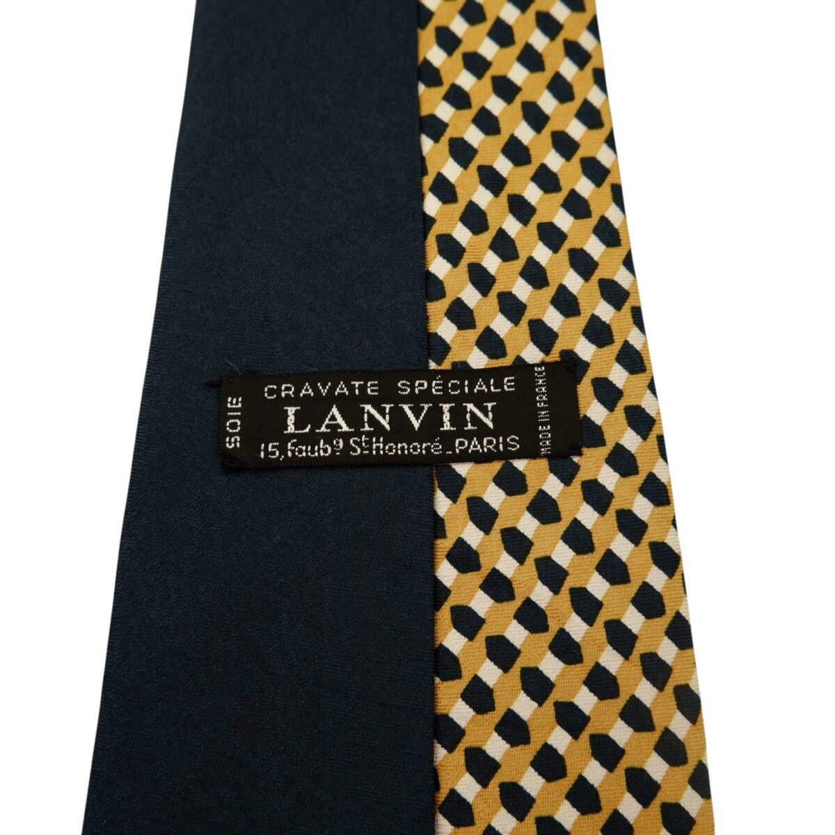 Lanvin Tie Silk Black Beige France (US Import Tax Included) | mesabb clothing Lanvin Tie Silk Black Beige France (US Import Tax Included) มุมที่ 9