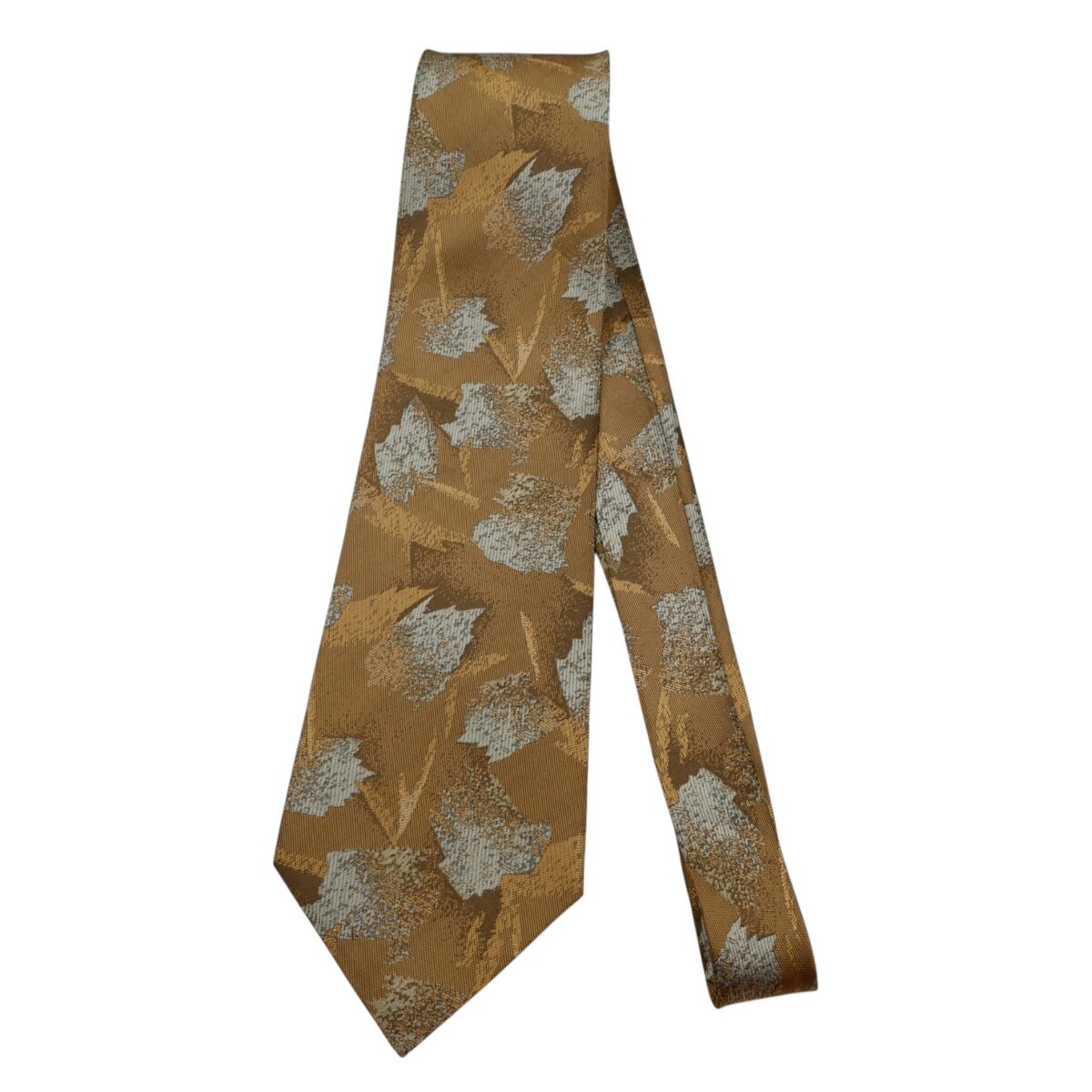 a14698 5 Pierre Cardin Tie Silk Brown Leaf Pattern Japan (US Import Tax Included) มุมที่ 5