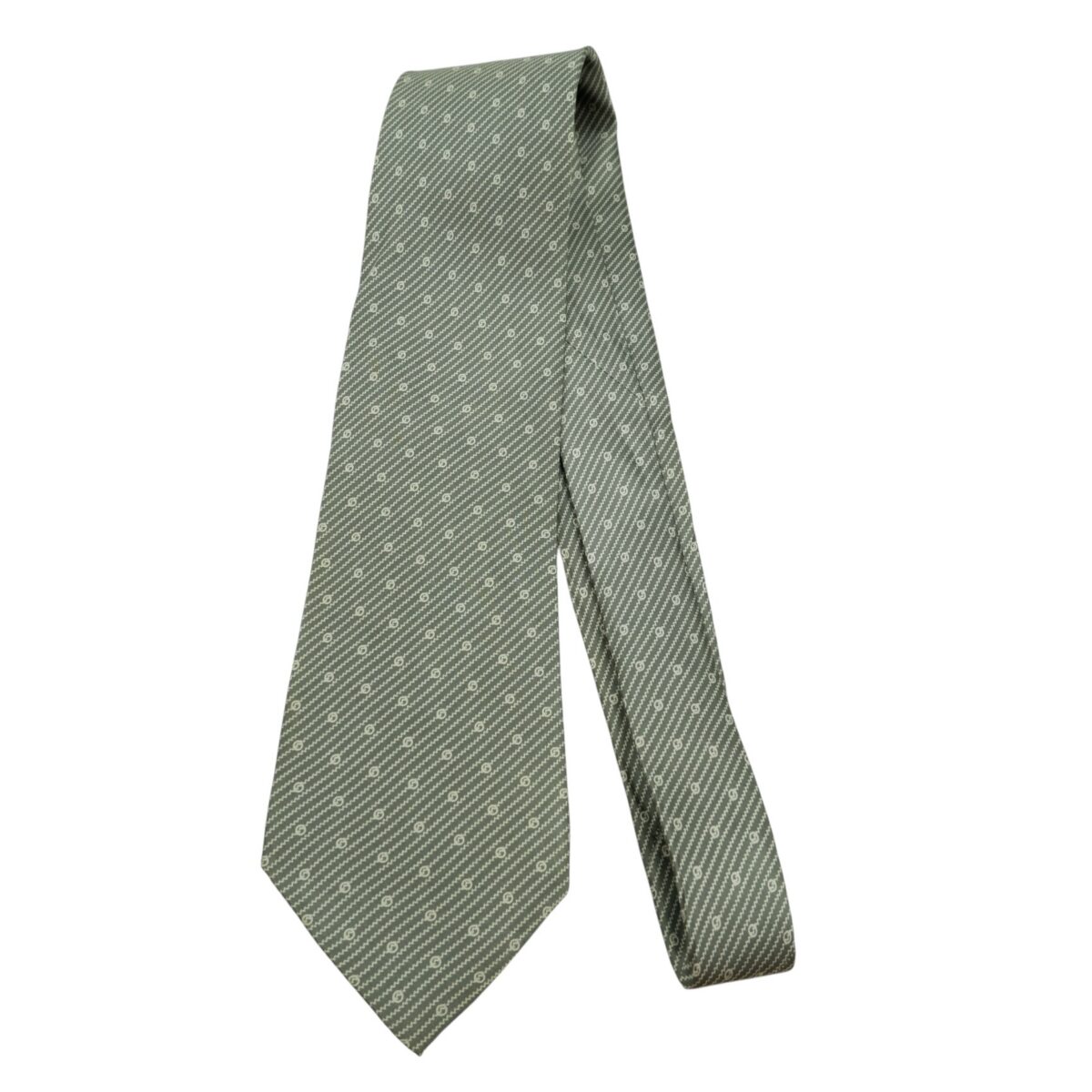Giorgio Armani Tie Silk Gray Geometric Italy (US Import Tax Included) | mesabb clothing Giorgio Armani Tie Silk Gray Geometric Italy (US Import Tax Included) มุมที่ 5