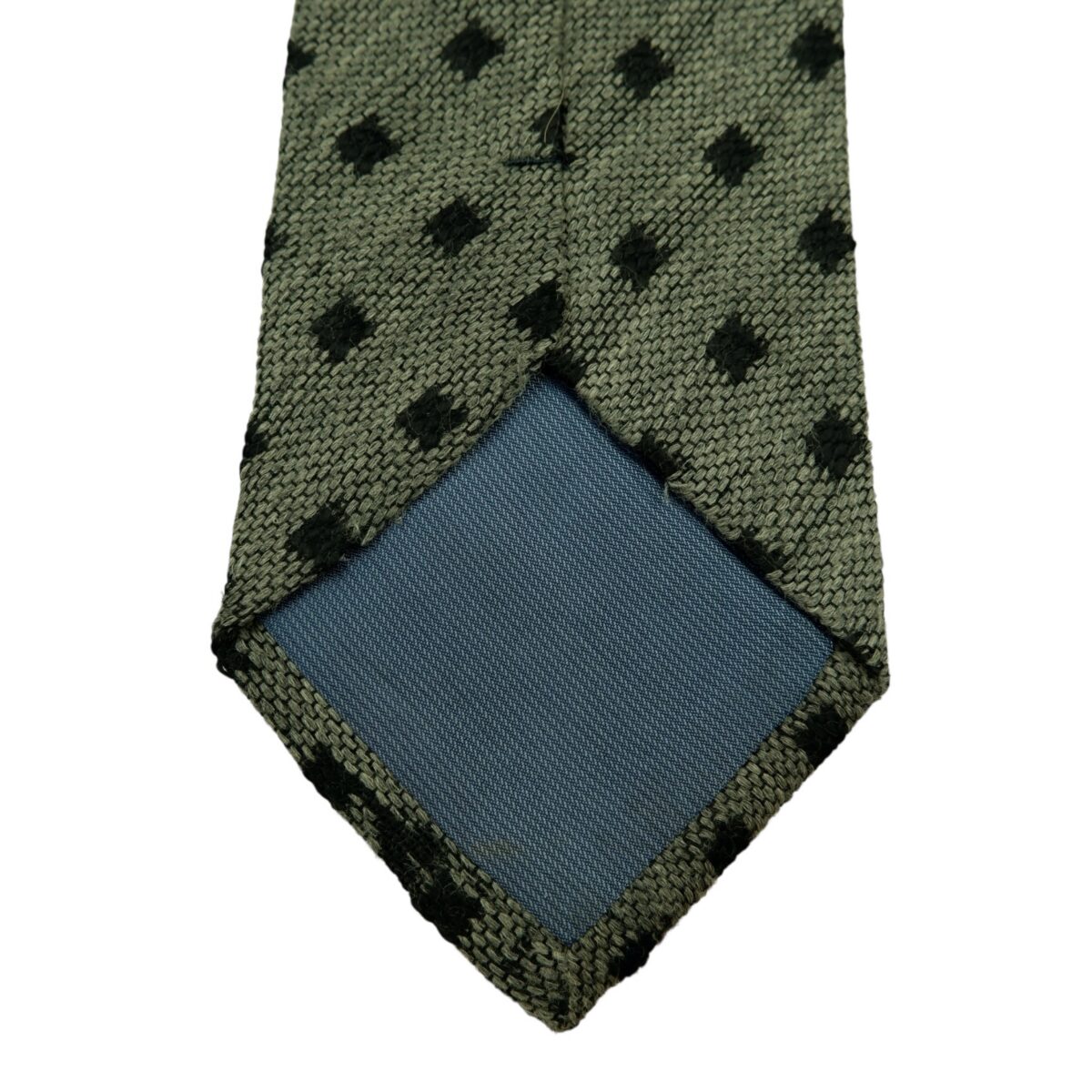 a14770 8 Ermenegildo Zegna Tie Wool Grey Black Dot Geometric (US Import Tax Included) มุมที่ 8