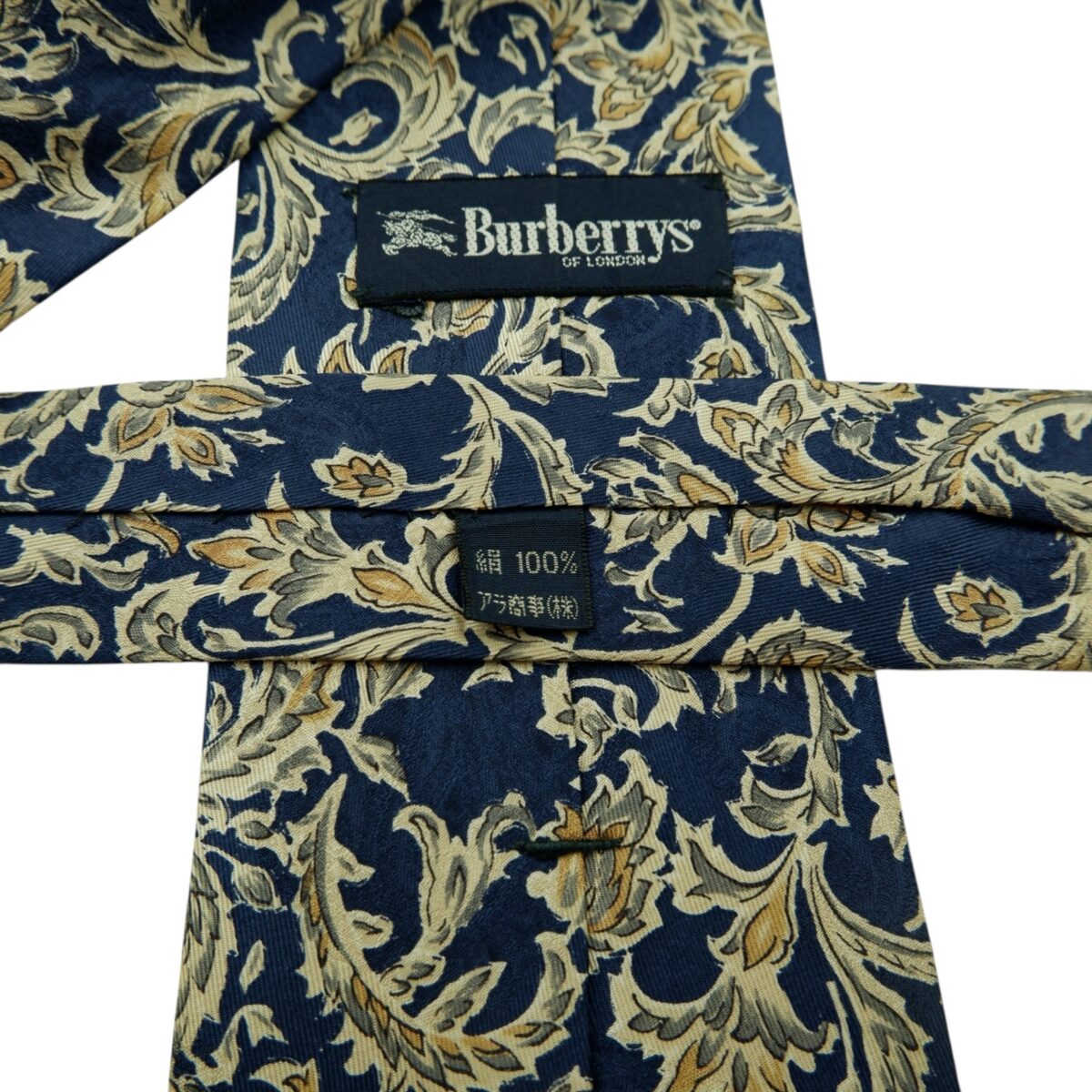 Burberry Tie Silk Navy Grey Vine Japan (US Import Tax Included) | mesabb clothing Burberry Tie Silk Navy Grey Vine Japan (US Import Tax Included) มุมที่ 10