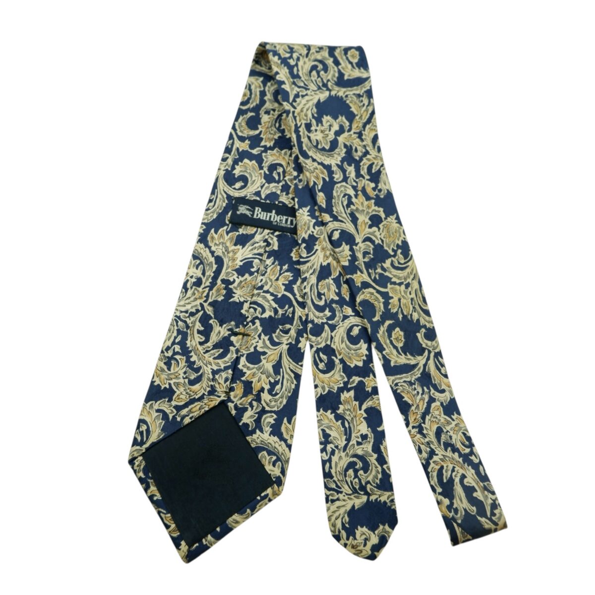 Burberry Tie Silk Navy Grey Vine Japan (US Import Tax Included) | mesabb clothing Burberry Tie Silk Navy Grey Vine Japan (US Import Tax Included) มุมที่ 7