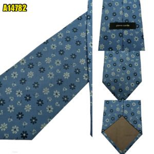 Pierre Cardin Tie Silk Blue Floral Pattern Korea (US Import Tax Included) มุมที่ 1