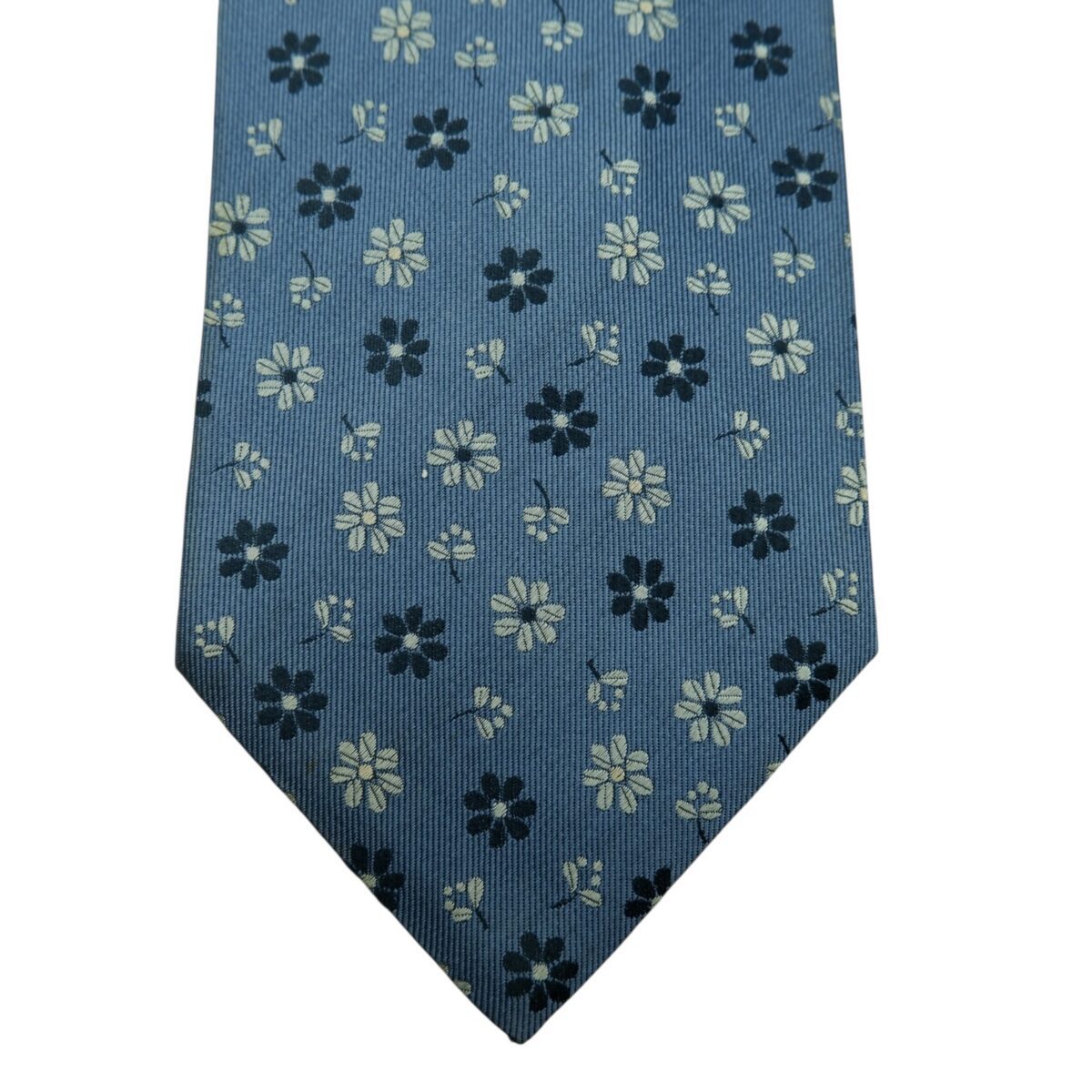 a14782 6 Pierre Cardin Tie Silk Blue Floral Pattern Korea (US Import Tax Included) มุมที่ 6