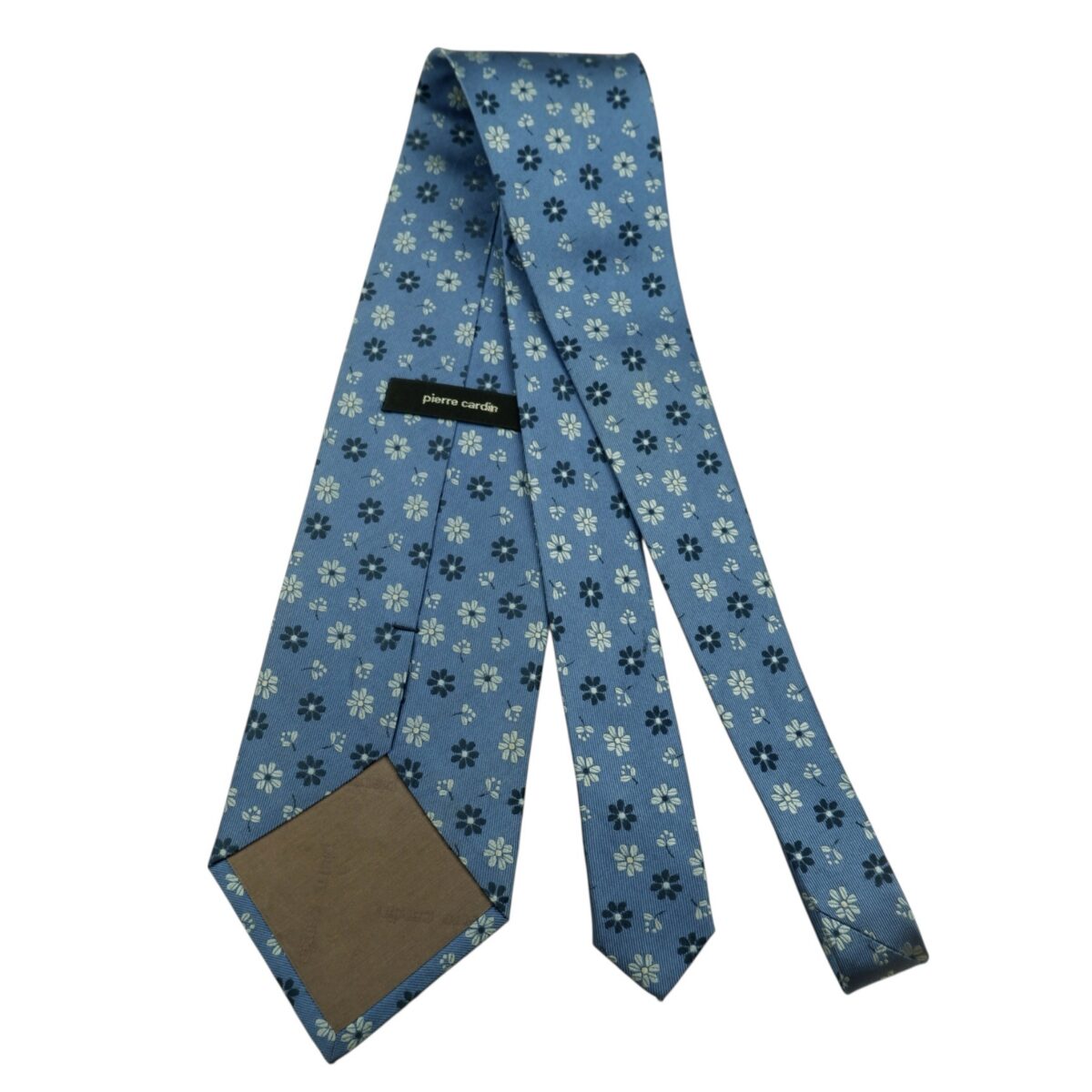 a14782 7 Pierre Cardin Tie Silk Blue Floral Pattern Korea (US Import Tax Included) มุมที่ 7