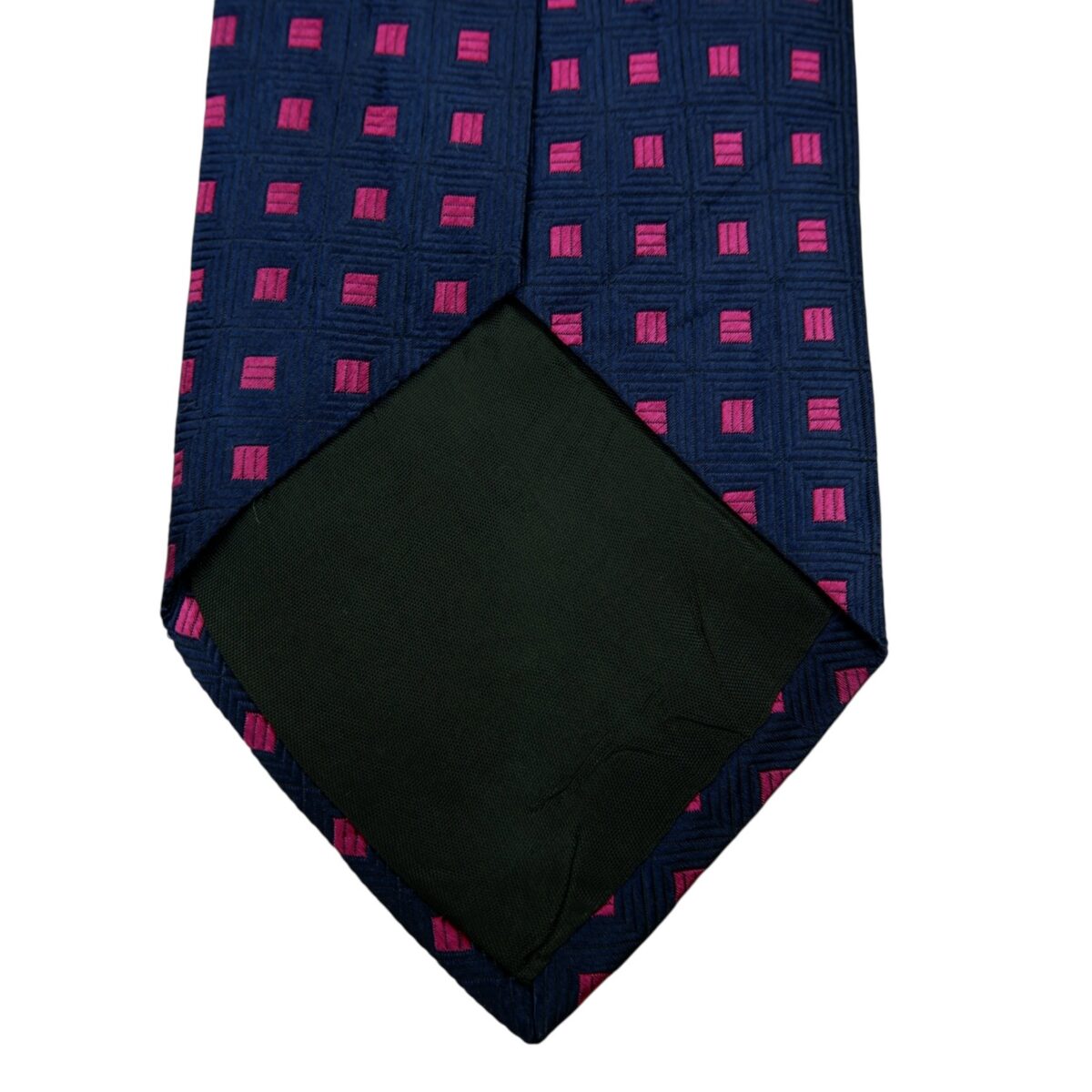 a14800 8 Paul Smith Tie Silk Navy Pink Geometric Italy (US Import Tax Included) มุมที่ 8