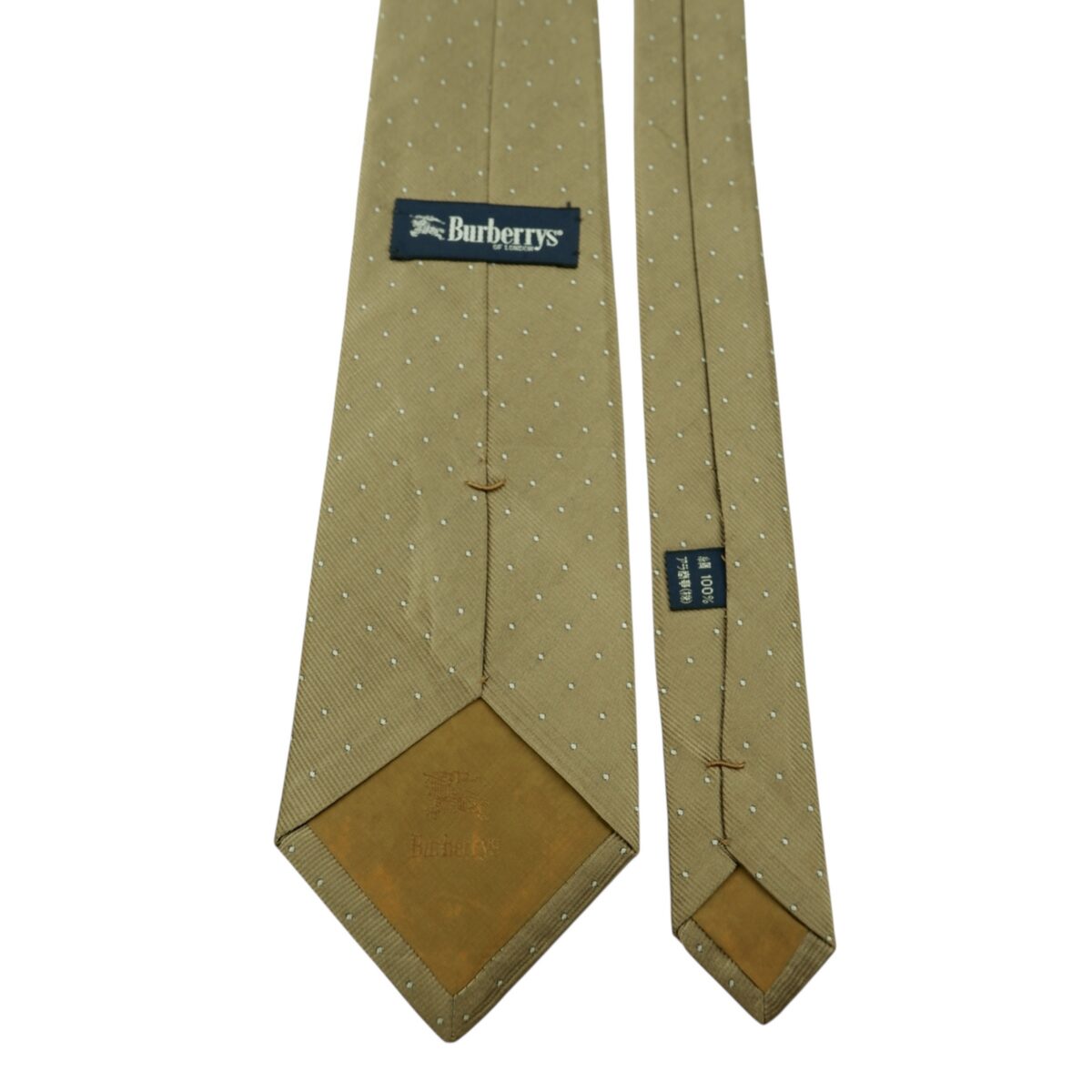 a14827 4 Burberry Tie Silk Brown Dot Geometric Japan (US Import Tax Included) มุมที่ 4