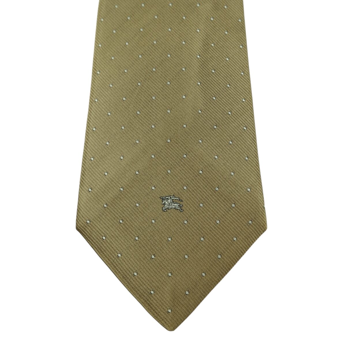 a14827 6 Burberry Tie Silk Brown Dot Geometric Japan (US Import Tax Included) มุมที่ 6