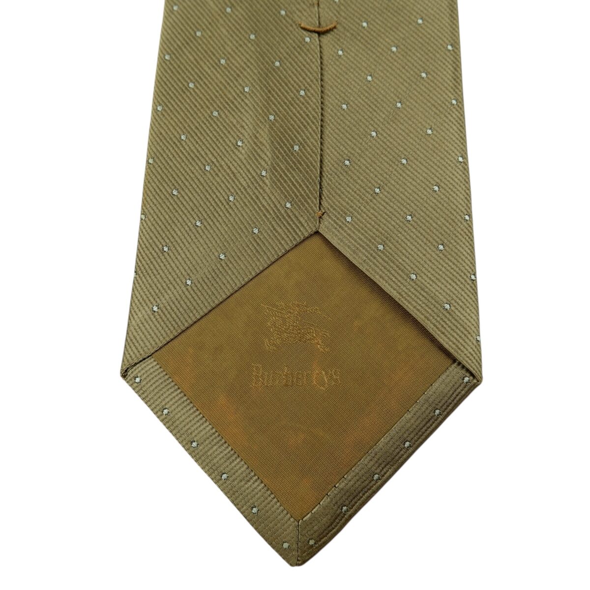 a14827 8 Burberry Tie Silk Brown Dot Geometric Japan (US Import Tax Included) มุมที่ 8