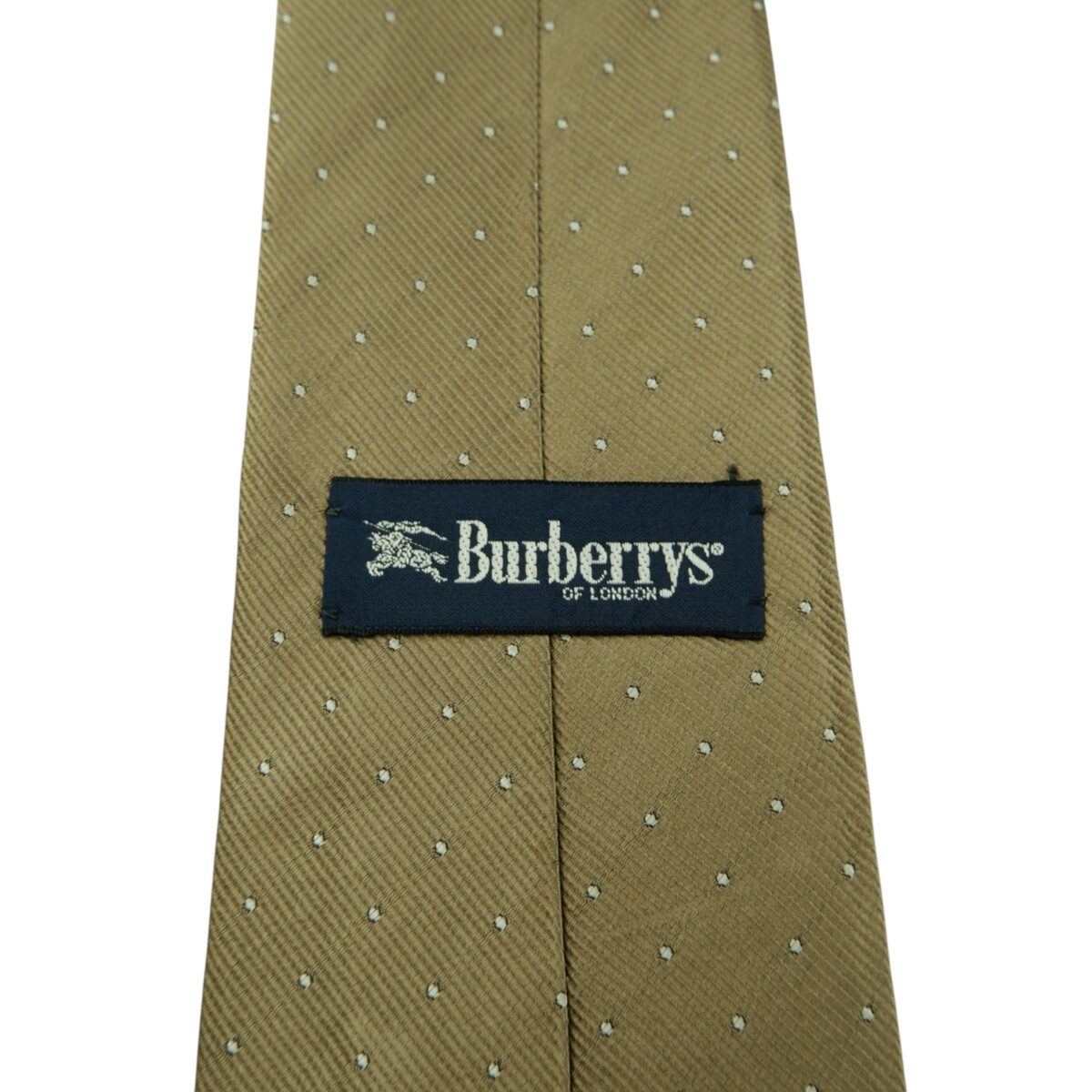 a14827 9 Burberry Tie Silk Brown Dot Geometric Japan (US Import Tax Included) มุมที่ 9