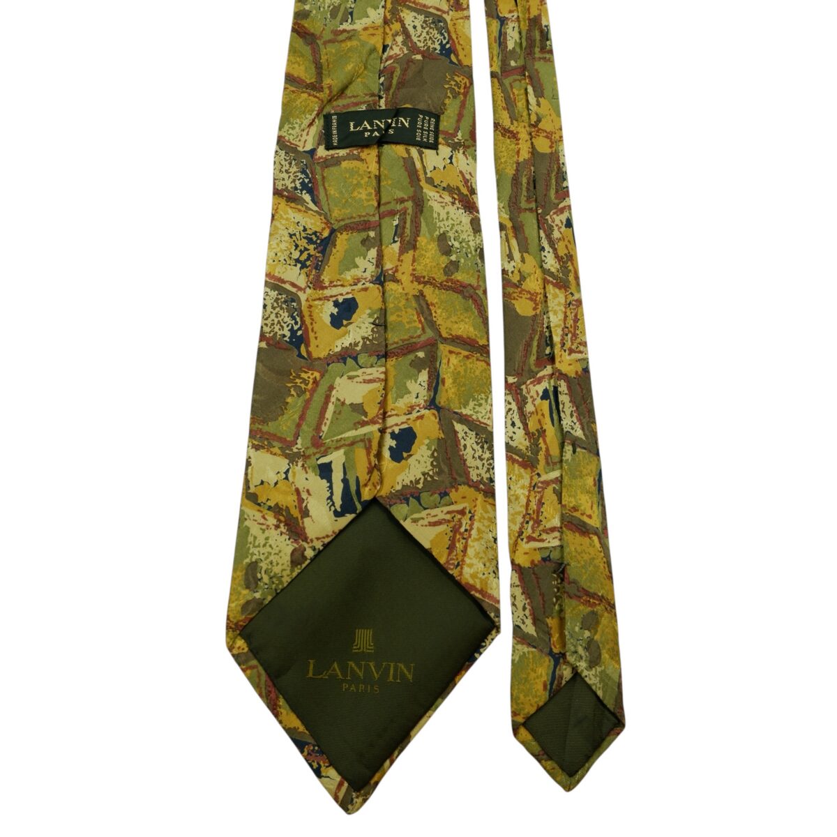a14849 4 Lanvin Tie Silk Multicolor France (US Import Tax Included) มุมที่ 4