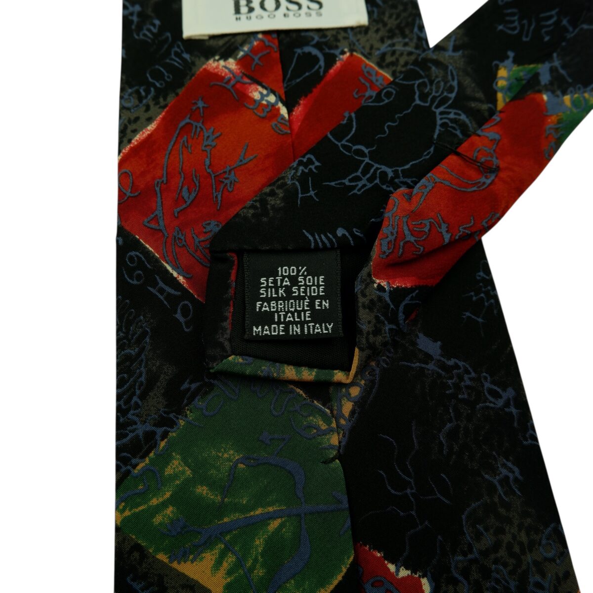 a14853 10 Hugo Boss Tie Silk Black Italy (US Import Tax Included) มุมที่ 10