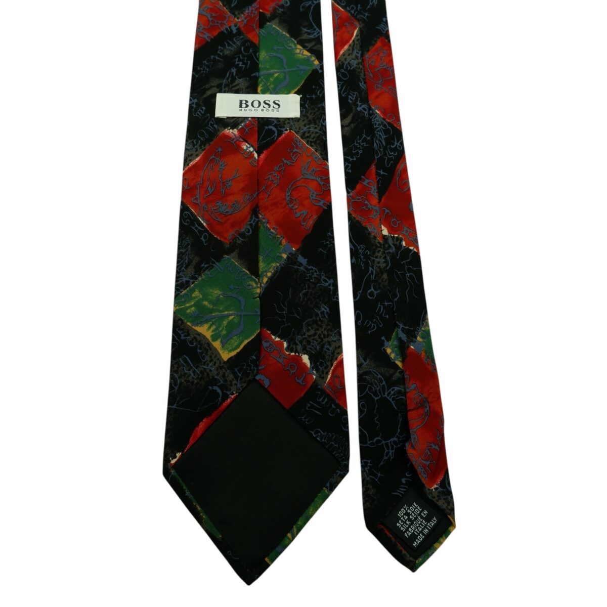 a14853 4 Hugo Boss Tie Silk Black Italy (US Import Tax Included) มุมที่ 4