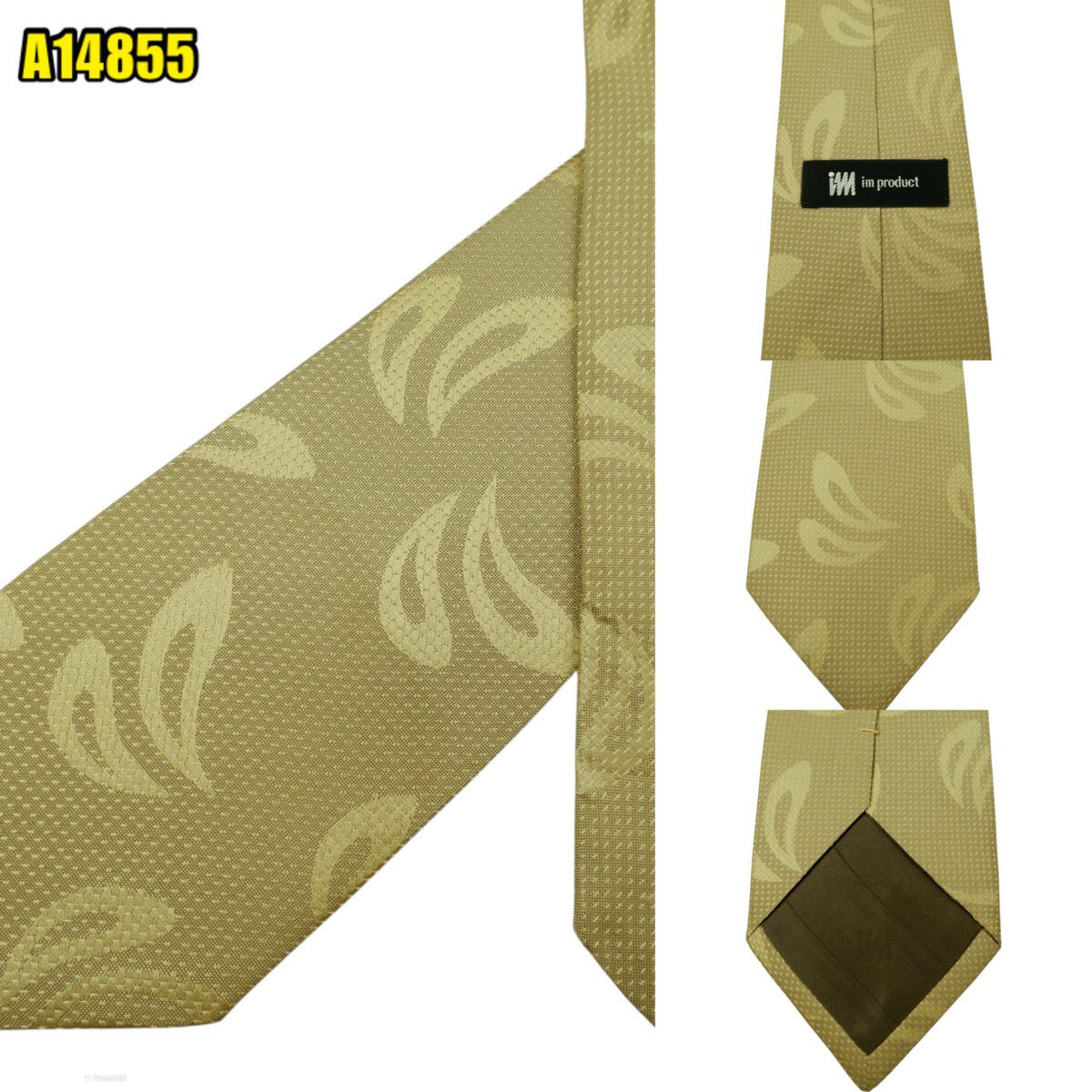 Issey Miyake Tie Silk Beige Japan (US Import Tax Included) | mesabb clothing Issey Miyake Tie Silk Beige Japan (US Import Tax Included) มุมที่ 1