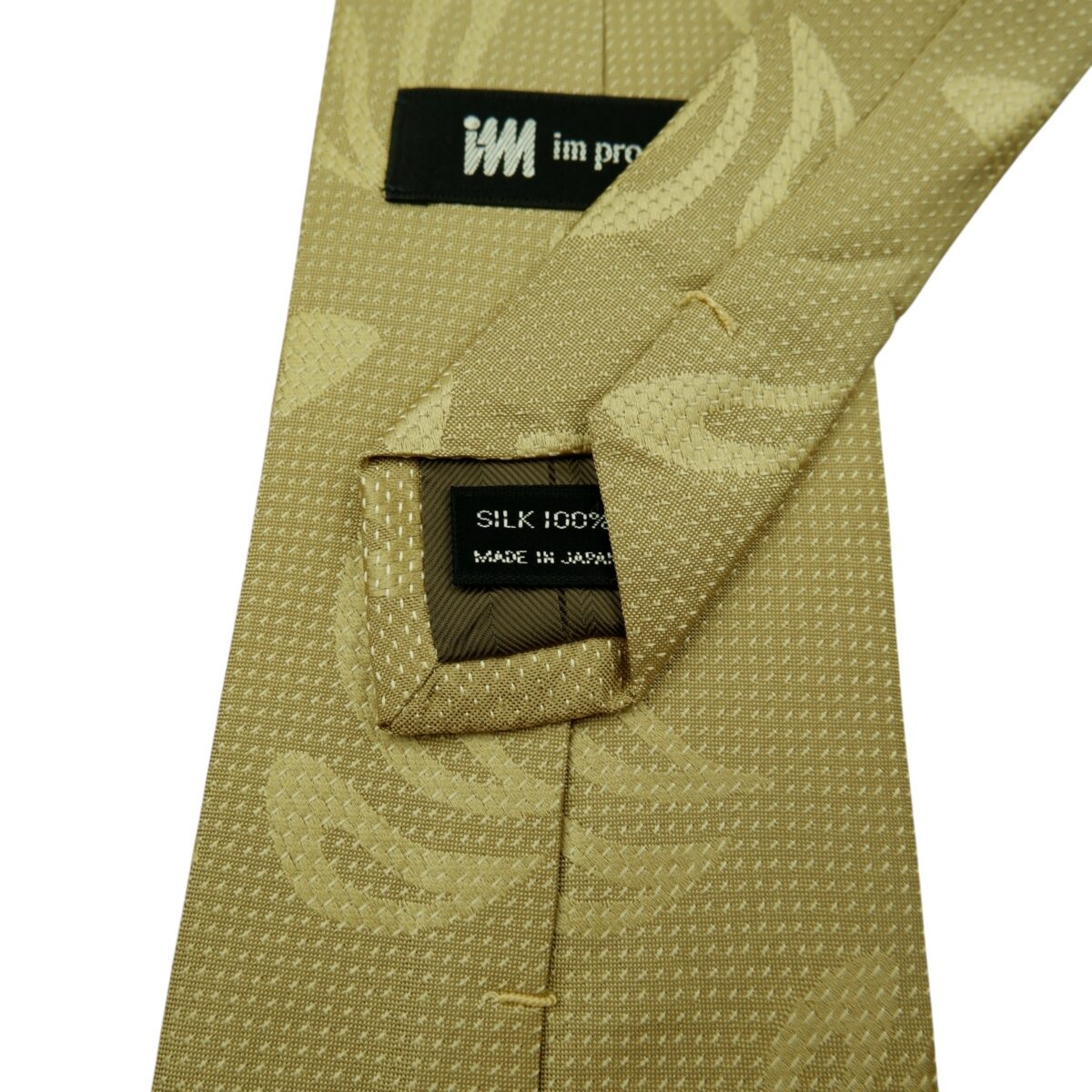 Issey Miyake Tie Silk Beige Japan (US Import Tax Included) | mesabb clothing Issey Miyake Tie Silk Beige Japan (US Import Tax Included) มุมที่ 10