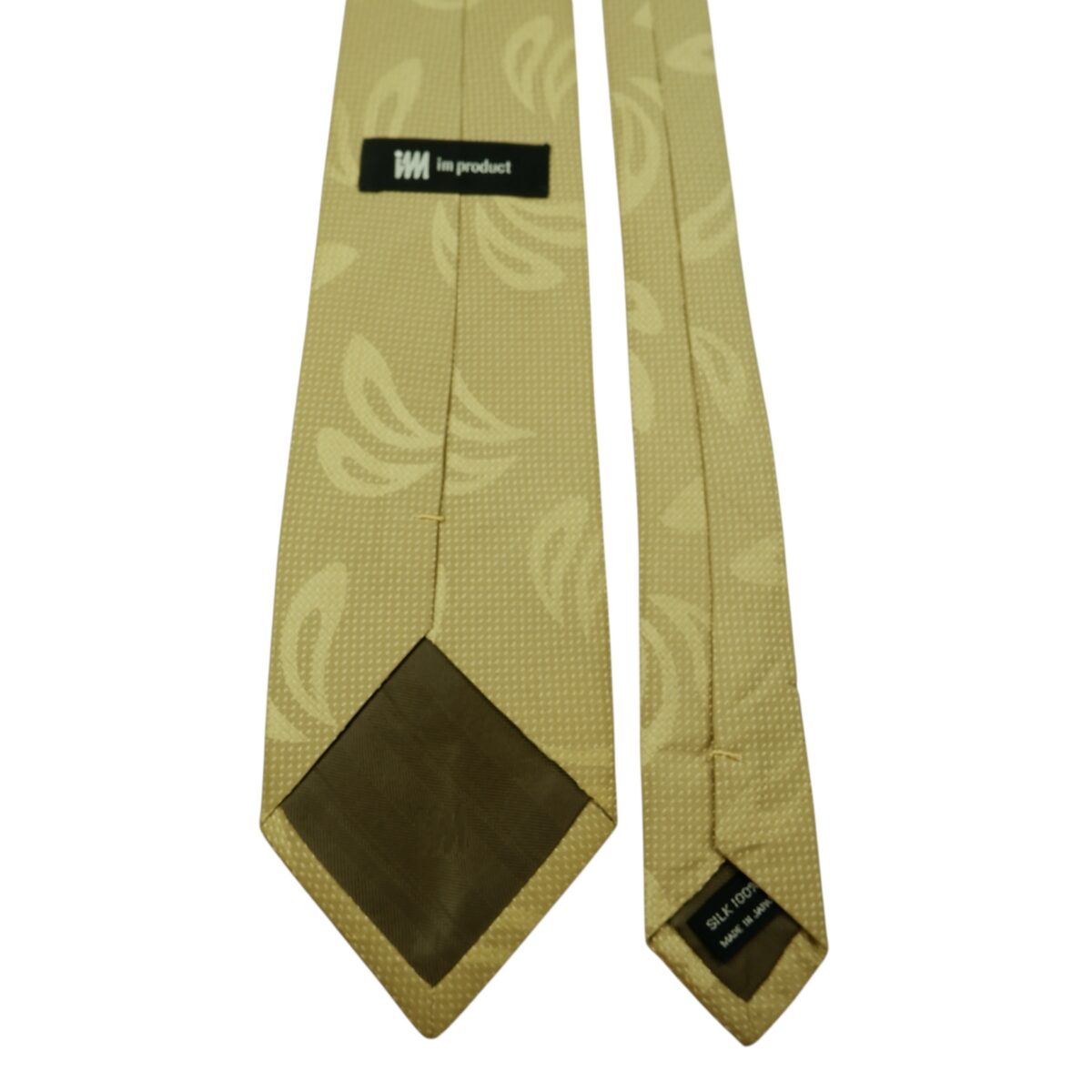 Issey Miyake Tie Silk Beige Japan (US Import Tax Included) | mesabb clothing Issey Miyake Tie Silk Beige Japan (US Import Tax Included) มุมที่ 4
