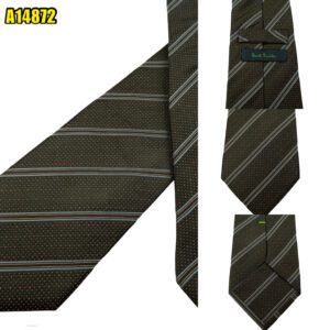 Paul Smith Tie Silk Brown Stripe japan (US Import Tax Included) มุมที่ 1