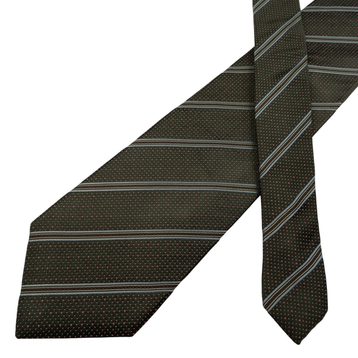 Paul Smith Tie Silk Brown Stripe japan (US Import Tax Included) | mesabb clothing Paul Smith Tie Silk Brown Stripe japan (US Import Tax Included) มุมที่ 2