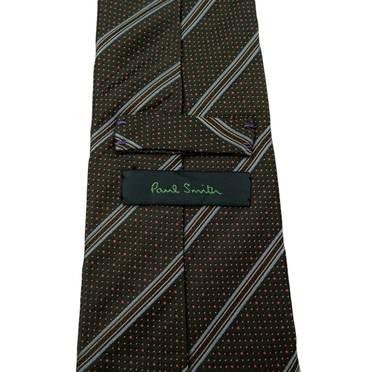 Paul Smith Tie Silk Brown Stripe japan (US Import Tax Included) | mesabb clothing Paul Smith Tie Silk Brown Stripe japan (US Import Tax Included) มุมที่ 9