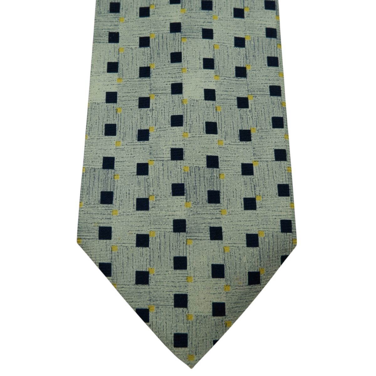 a14895 6 Guy Laroche Tie Silk Grey Black Dot Geometric Korea (US Import Tax Included) มุมที่ 6