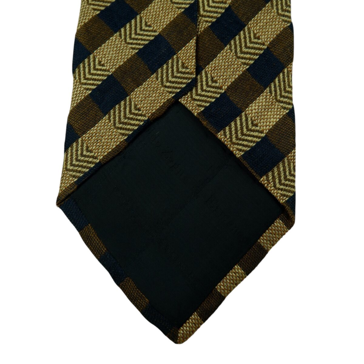 a14901 8 Ermenegildo Zegna Tie Silk Linen Beige Brown Stripe Italy (US Import Tax Included) มุมที่ 8
