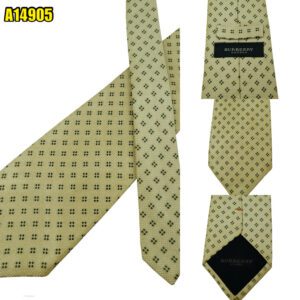 Burberry Tie Silk Beige Geometric Japan (US Import Tax Included) มุมที่ 1