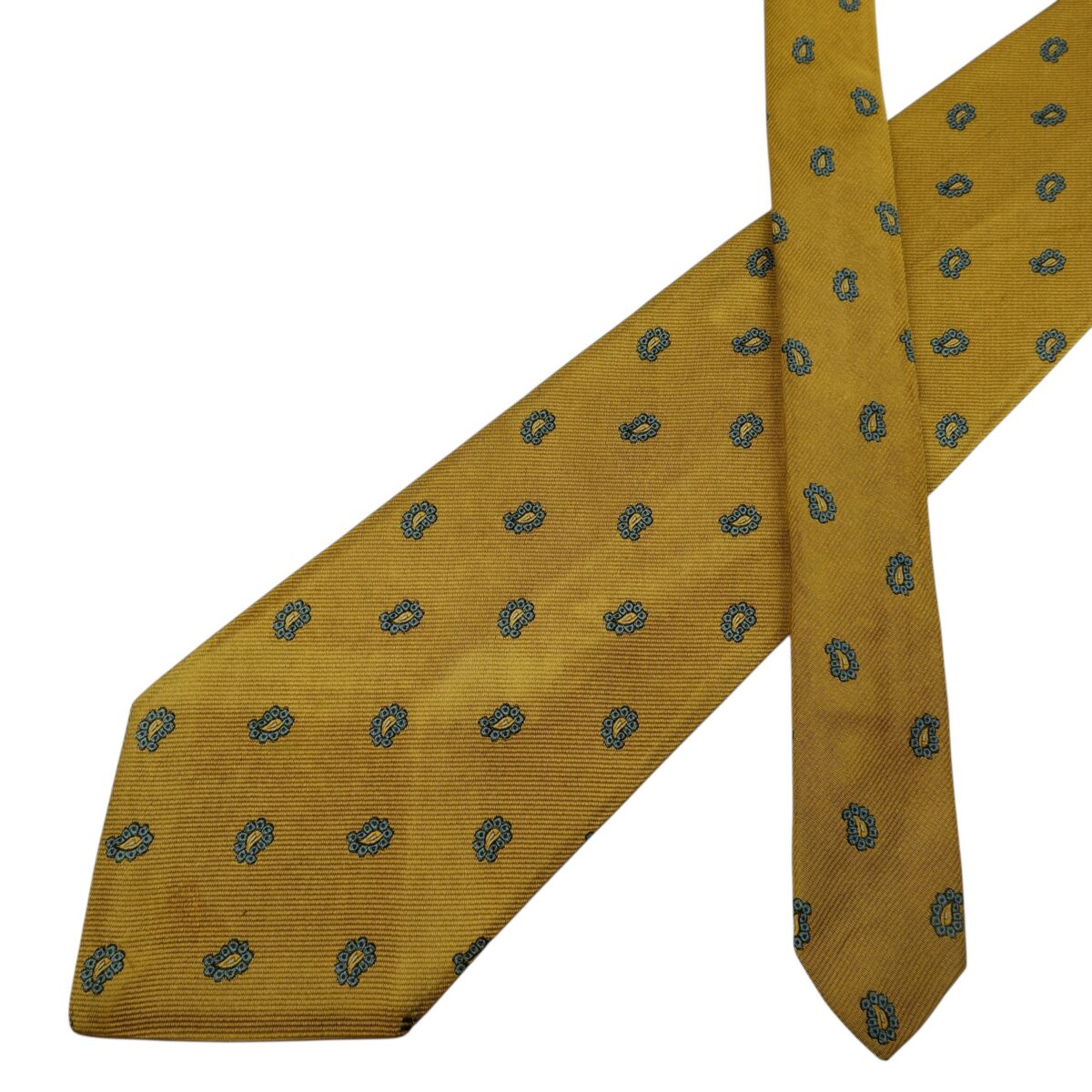 a14914 2 Brooks Brothers Tie Silk Brown Paisley Geometric USA (US Import Tax Included) มุมที่ 2