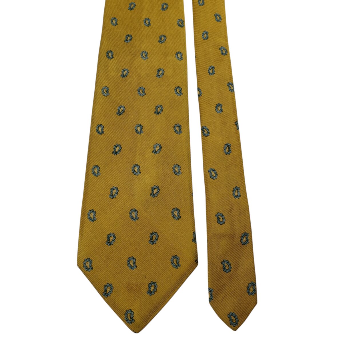a14914 3 Brooks Brothers Tie Silk Brown Paisley Geometric USA (US Import Tax Included) มุมที่ 3