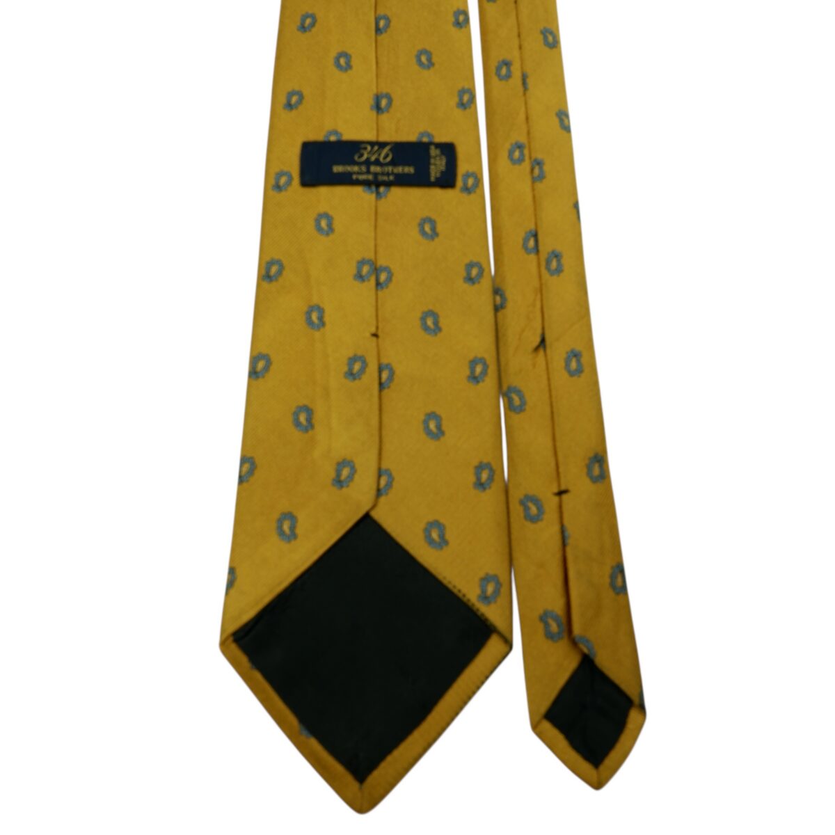 a14914 4 Brooks Brothers Tie Silk Brown Paisley Geometric USA (US Import Tax Included) มุมที่ 4