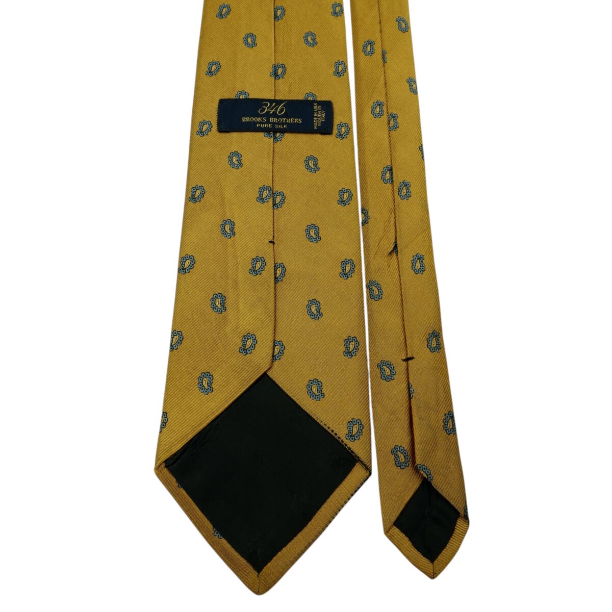 a14914 5 Brooks Brothers Tie Silk Brown Paisley Geometric USA (US Import Tax Included) มุมที่ 5