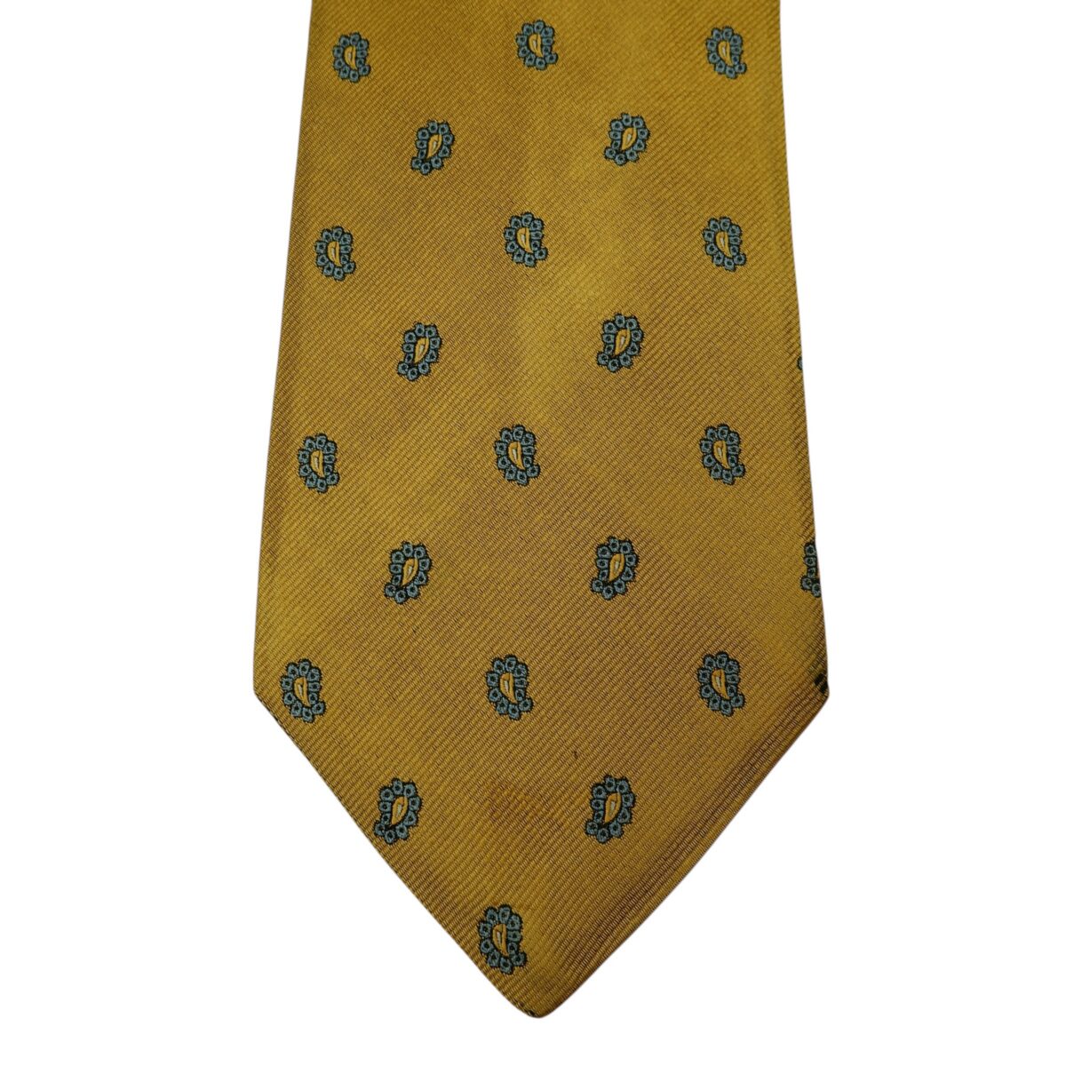 a14914 7 Brooks Brothers Tie Silk Brown Paisley Geometric USA (US Import Tax Included) มุมที่ 7