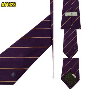 Louis Quatorze Tie Silk Purple Stripe  (US Import Tax Included) มุมที่ 1