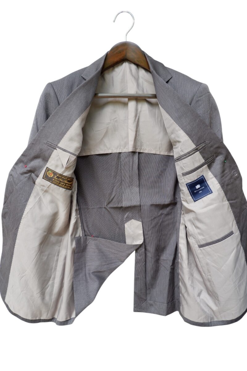 a14964 3 Loro Piana Suit Jacket Wool Bright Grey Japan US UK 40 Chest Size 40 Regular Half Canvas มุมที่ 3