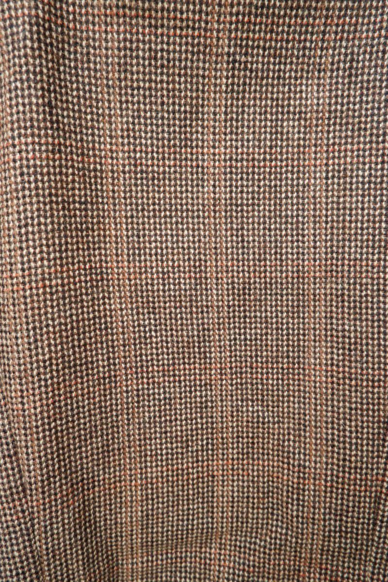 a14968 7 1.jpeg Suit Jacket Wool Nylon Brown Windowpane Japan US UK 43 Chest Size 43 Regular No Canvas - Image 7