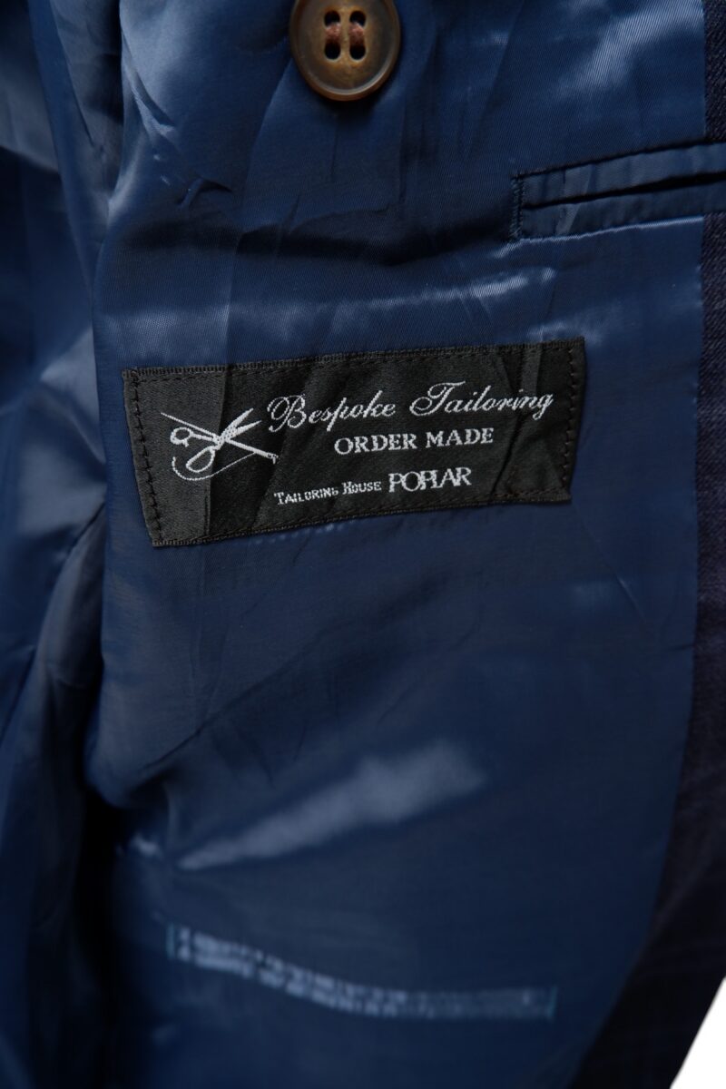 Suit Jacket Wool Navy Windowpane Japan US UK 41 Chest Size 41 Regular Full Canvas | mesabb clothing Suit Jacket Wool Navy Windowpane Japan US UK 41 Chest Size 41 Regular Full Canvas มุมที่ 5