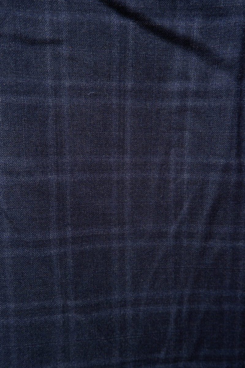 Suit Jacket Wool Navy Windowpane Japan US UK 41 Chest Size 41 Regular Full Canvas | mesabb clothing Suit Jacket Wool Navy Windowpane Japan US UK 41 Chest Size 41 Regular Full Canvas - Image 7