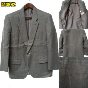 Suit Jacket Wool Grey Glen Check Japan US UK 41 Chest Size 41 Regular No Canvas มุมที่ 1