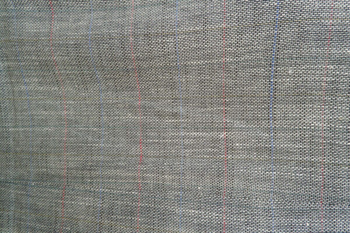 DAKS Suit Jacket Wool Linen Nylon Grey Windowpane Japan US UK 42 Chest Size 42 Regular Full Canvas | mesabb clothing DAKS Suit Jacket Wool Linen Nylon Grey Windowpane Japan US UK 42 Chest Size 42 Regular Full Canvas มุมที่ 7