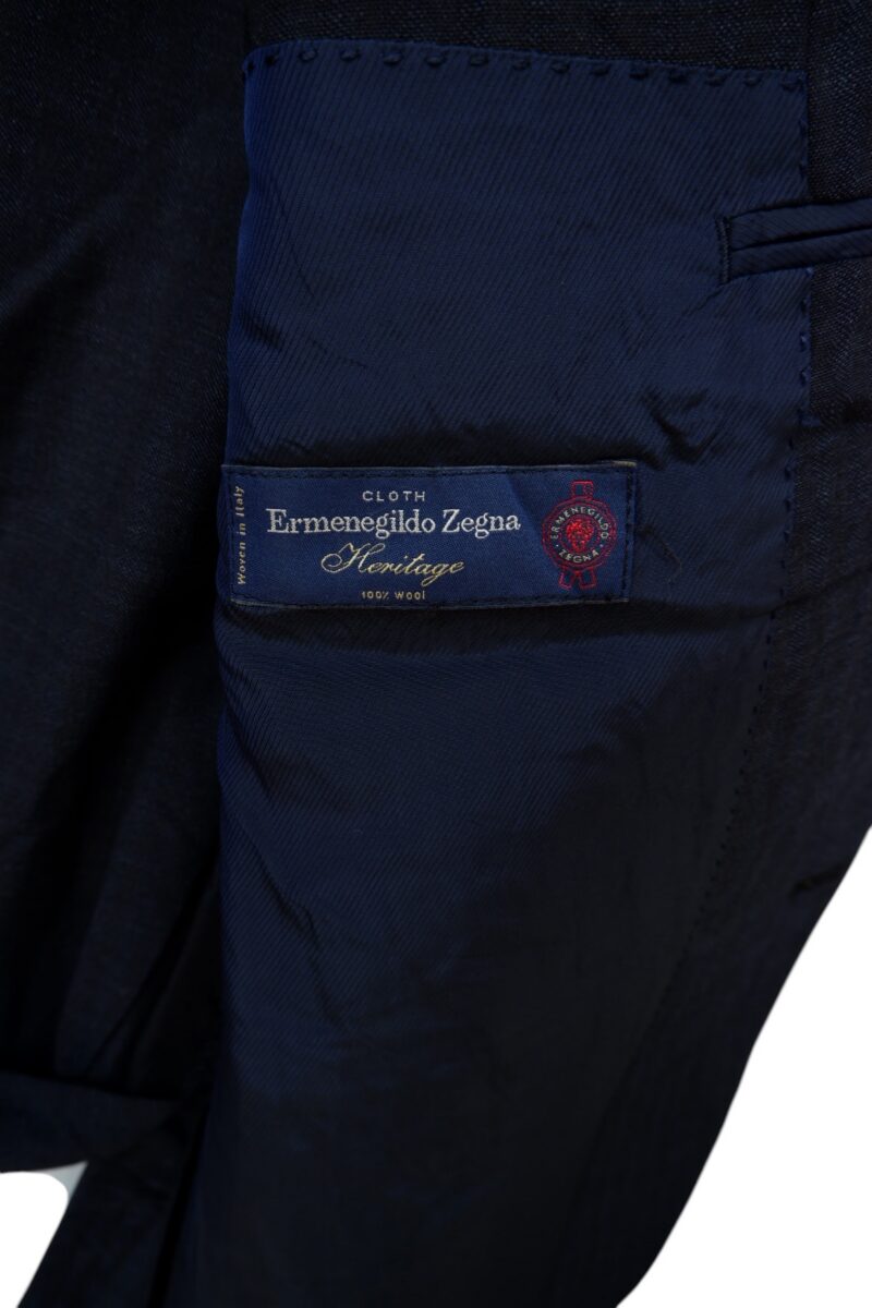 a15019 5 Zegna Suit Jacket Wool Black Japan US UK 42 Chest Size 42 Regular Full Canvas Spalla Camicia 3 roll 2 มุมที่ 5