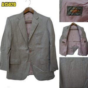 Guy Dormeuil Suit Jacket Wool Grey Stripe  US UK 42 Chest Size 42 Regular Half Canvas มุมที่ 1