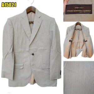 VBC Suit Jacket Wool Bright Grey Stripe Japan US UK 41 Chest Size 41 Regular Full Canvas มุมที่ 1