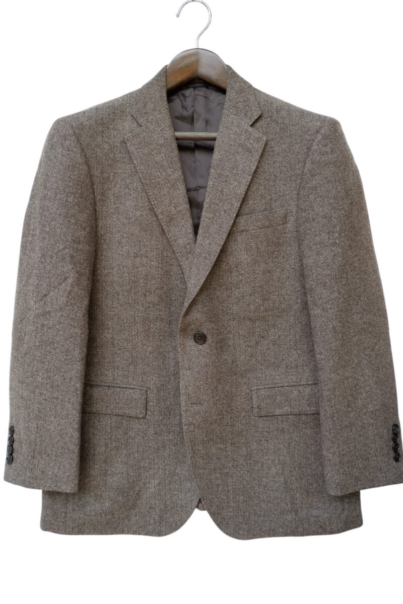 a15025 2 D'urban Suit Jacket Wool Brown Herringbone Japan US UK 42 Chest Size 42 Regular No Canvas มุมที่ 2