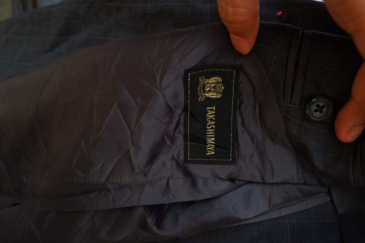 a15027 7 Suit Jacket Wool Grey Windowpane Japan US UK 41 Chest Size 41 Regular Full Canvas มุมที่ 7